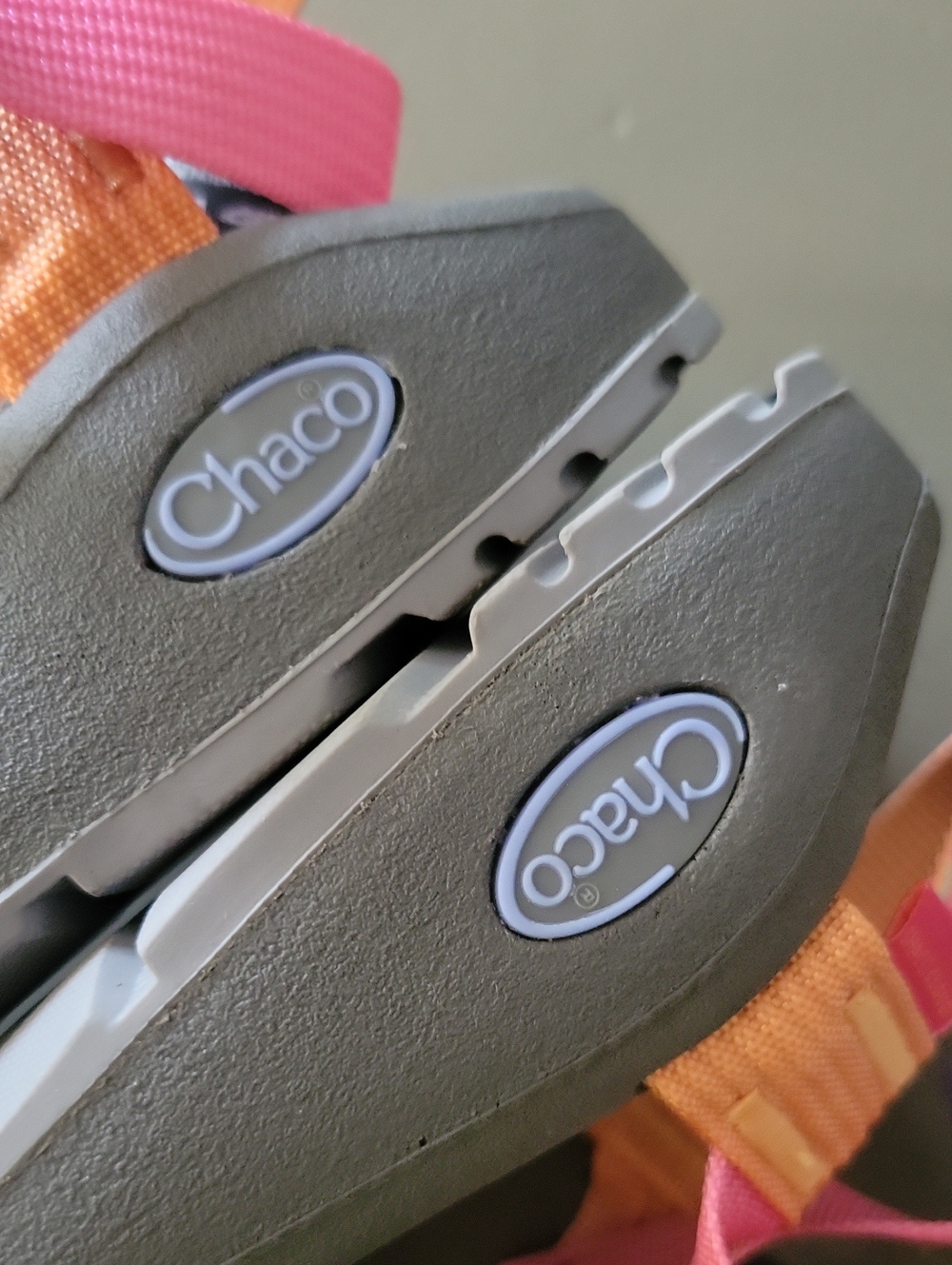 Chaco ZX2 Cloud Sandal Adjustable Straps Cushioned Rubber Sole Pink Orange 8 - Picture 7 of 11